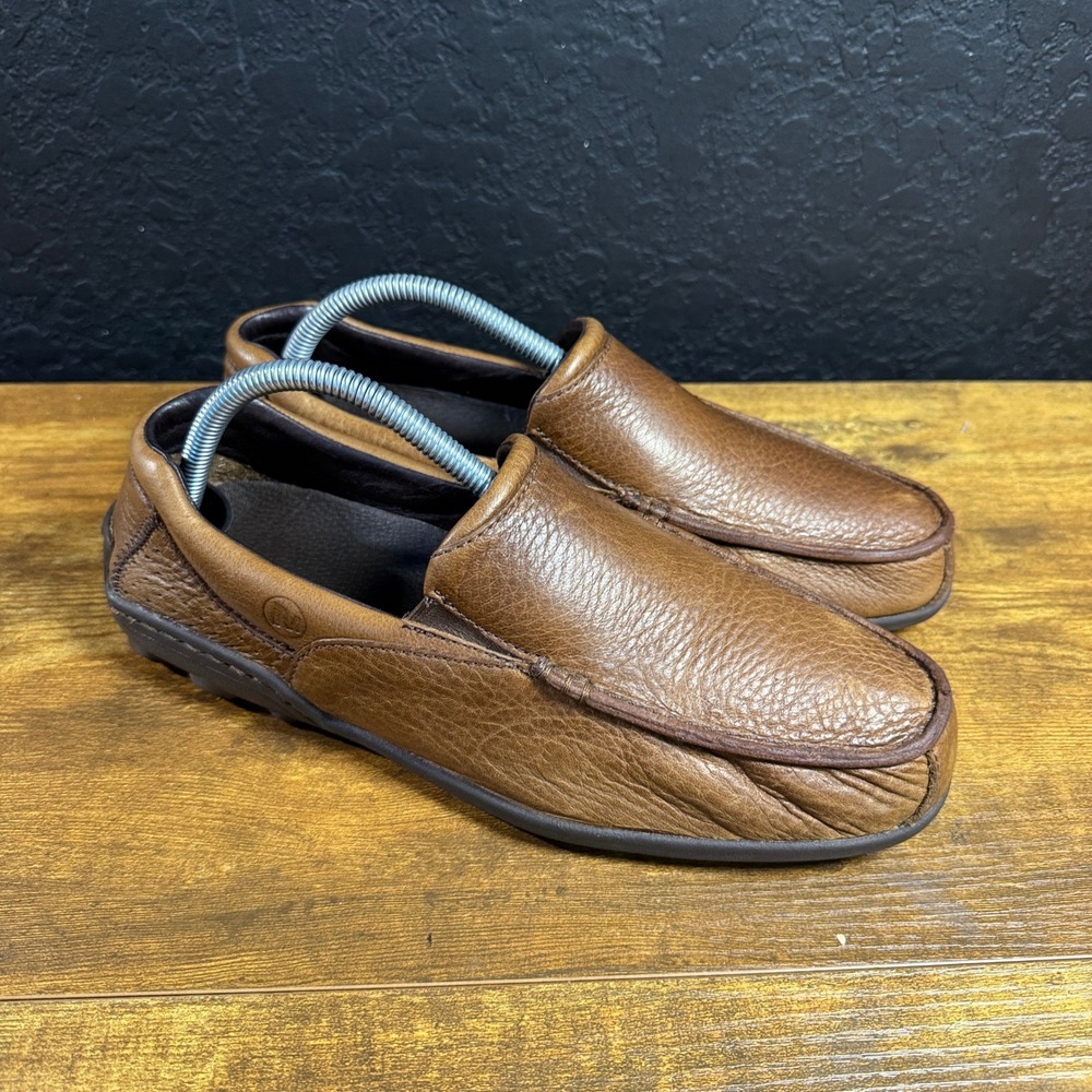 Merrell Rally Moc J38507 Brown Leather Slip-On Loafers Mens‎ Size 8.5 US